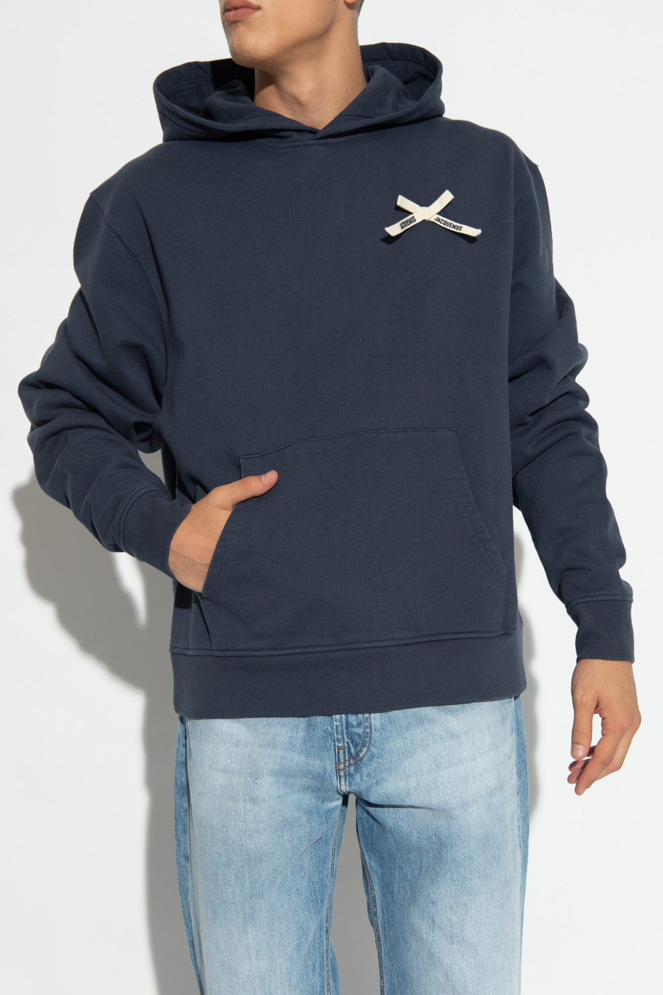 GenesinlifeShops Germany - Navy blue 'Noeud' hoodie with logo